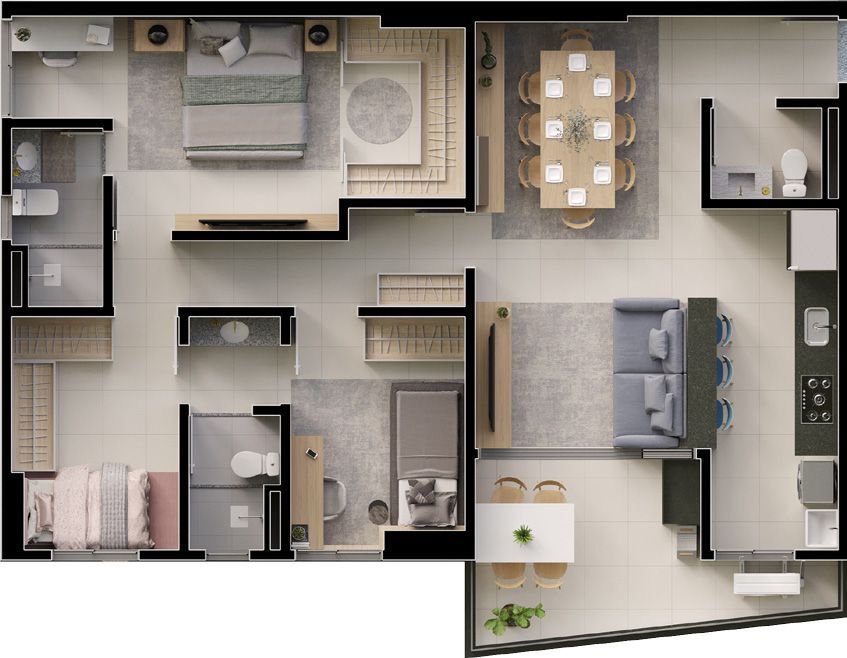 Apartamento, 1 quarto, 57 m² - Foto 43