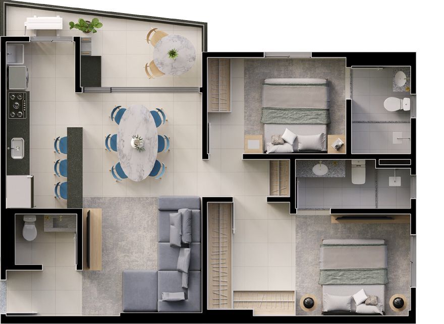 Apartamento, 1 quarto, 57 m² - Foto 39