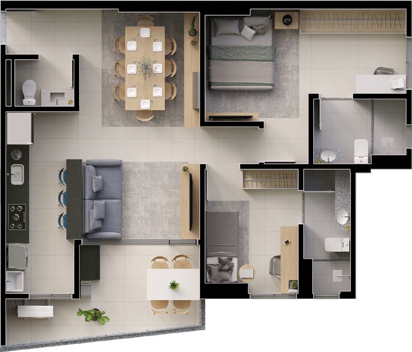 Apartamento, 1 quarto, 57 m² - Foto 42