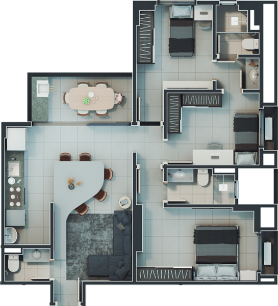 Apartamento, 3 quartos, 83 m² - Foto 36