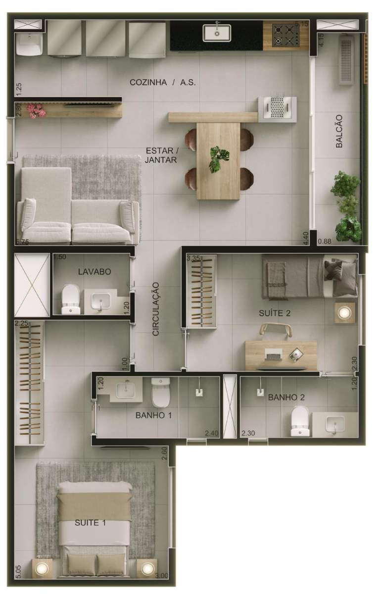 Apartamento, 2 quartos, 68 m² - Foto 17