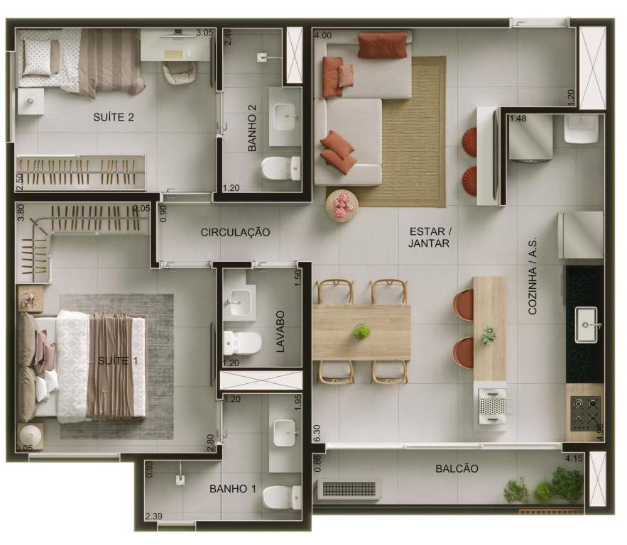 Apartamento, 2 quartos, 68 m² - Foto 18