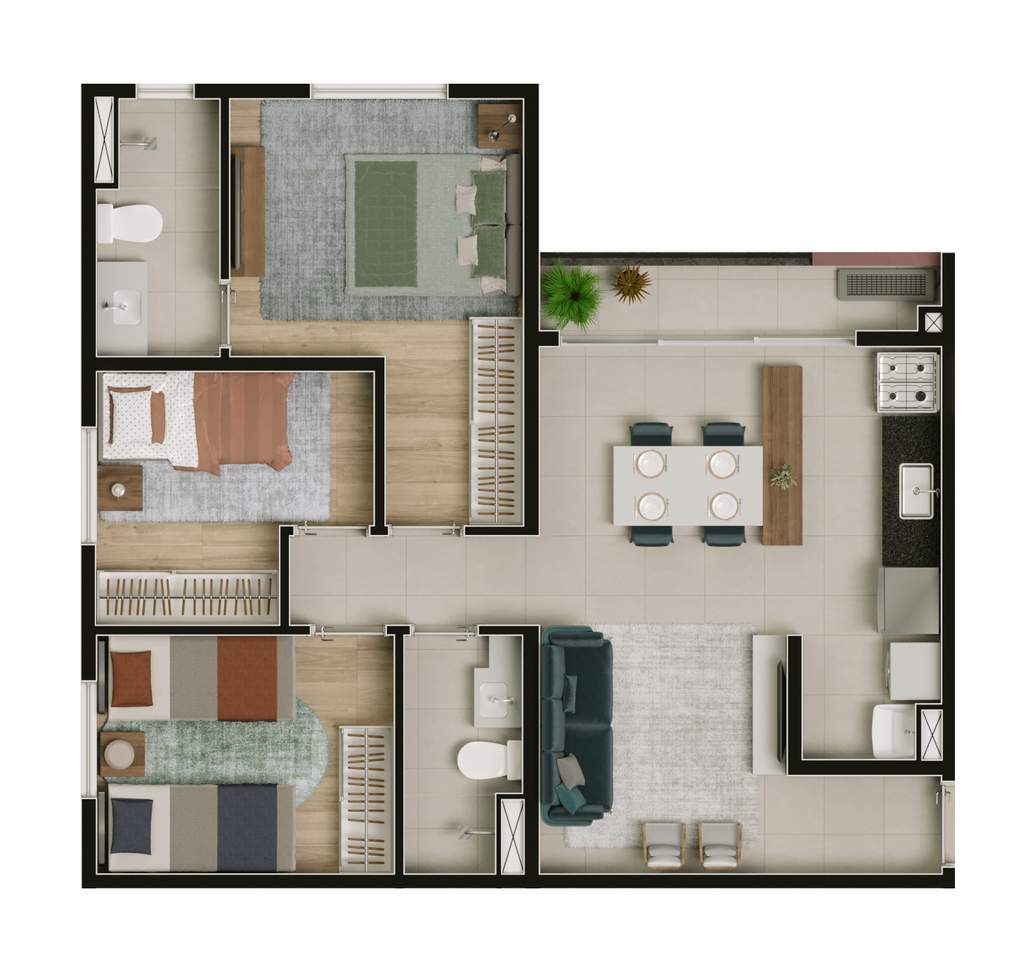 Apartamento, 3 quartos, 62 m² - Foto 18