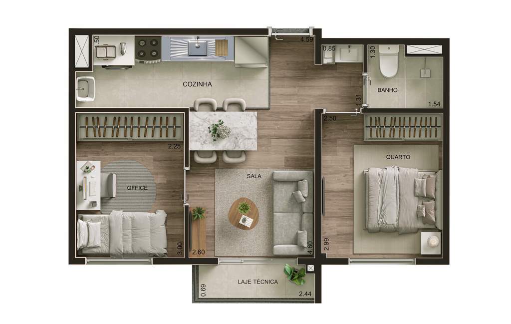 Apartamento, 2 quartos, 39 m² - Foto 19