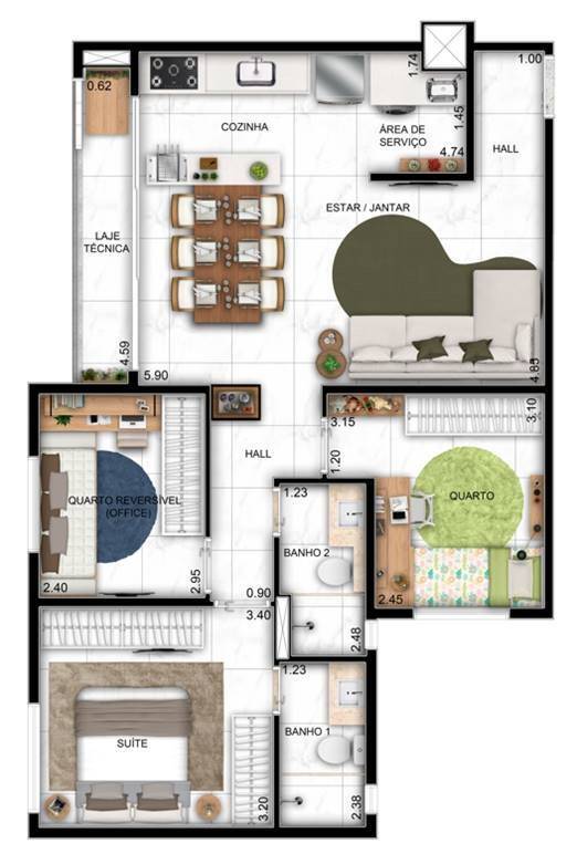 Apartamento, 2 quartos, 95 m² - Foto 25