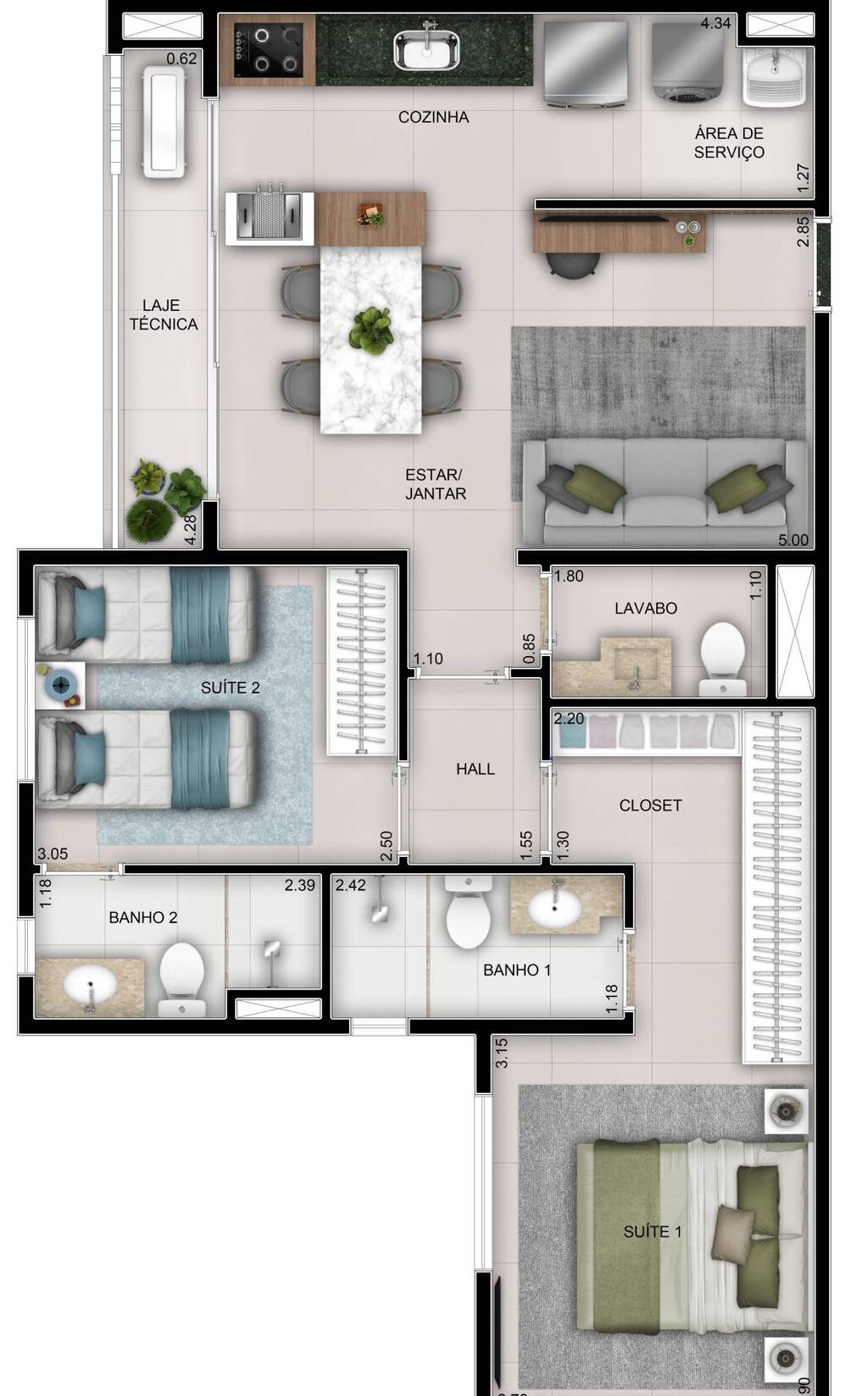 Apartamento, 2 quartos, 119 m² - Foto 23