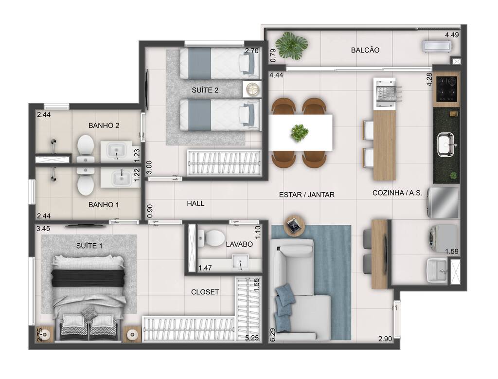 Apartamento, 1 quarto, 37 m² - Foto 24