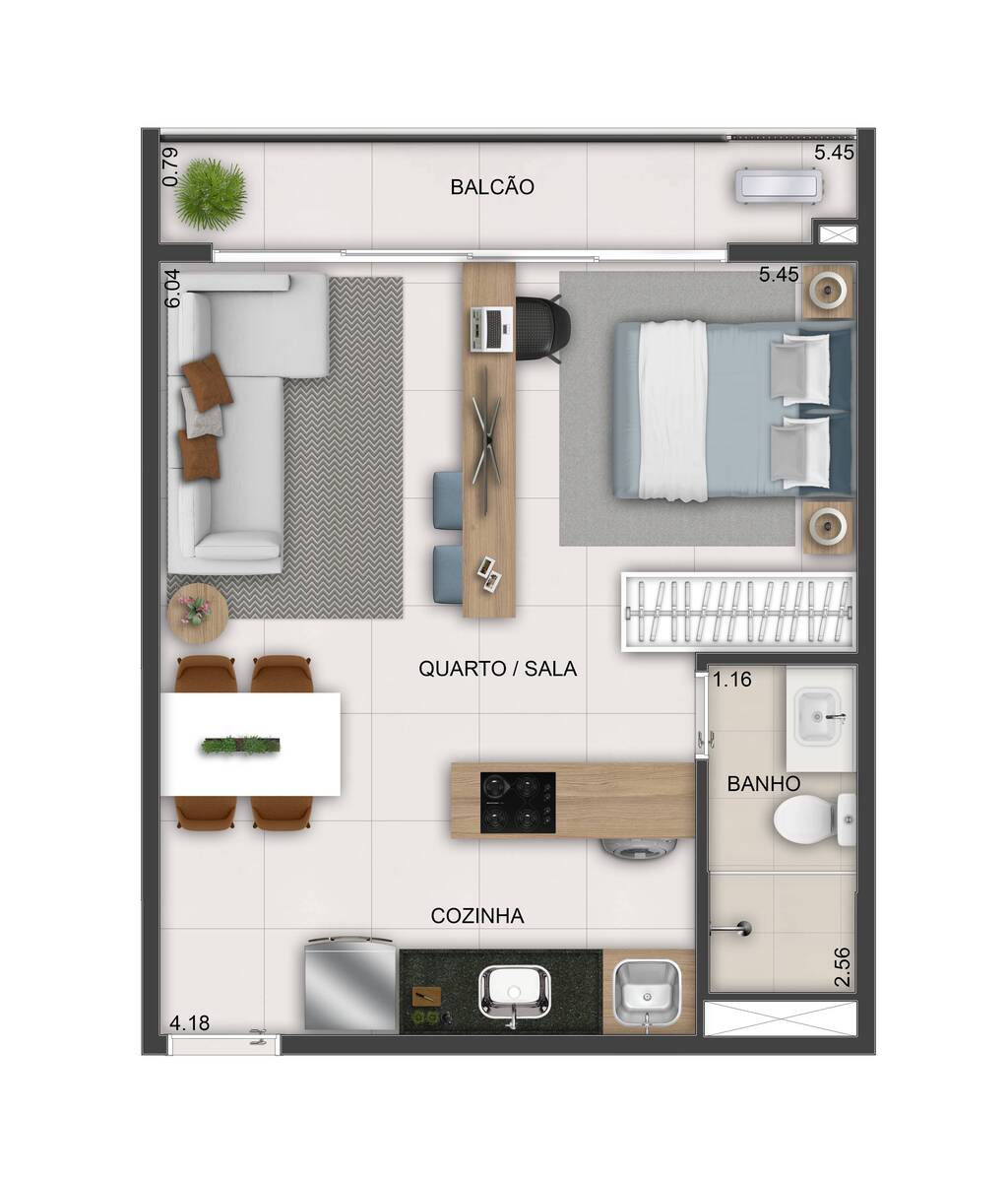 Apartamento, 1 quarto, 37 m² - Foto 23