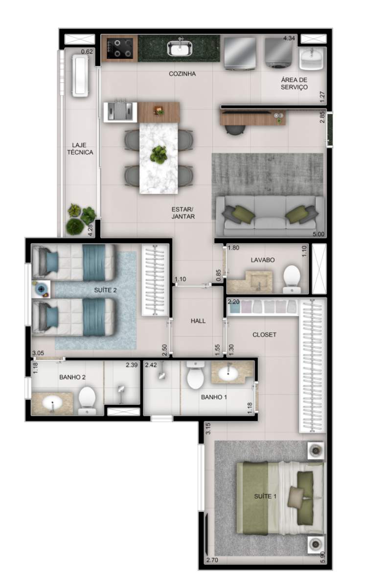 Apartamento, 2 quartos, 61 m² - Foto 22