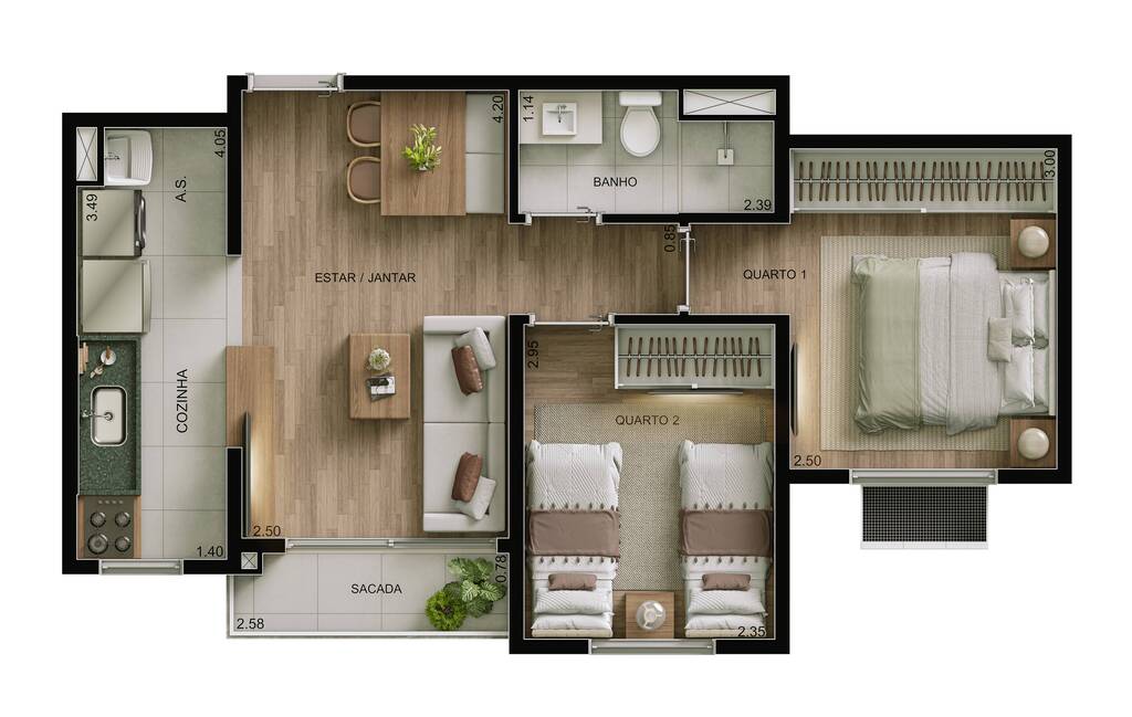 Apartamento, 3 quartos, 60 m² - Foto 16