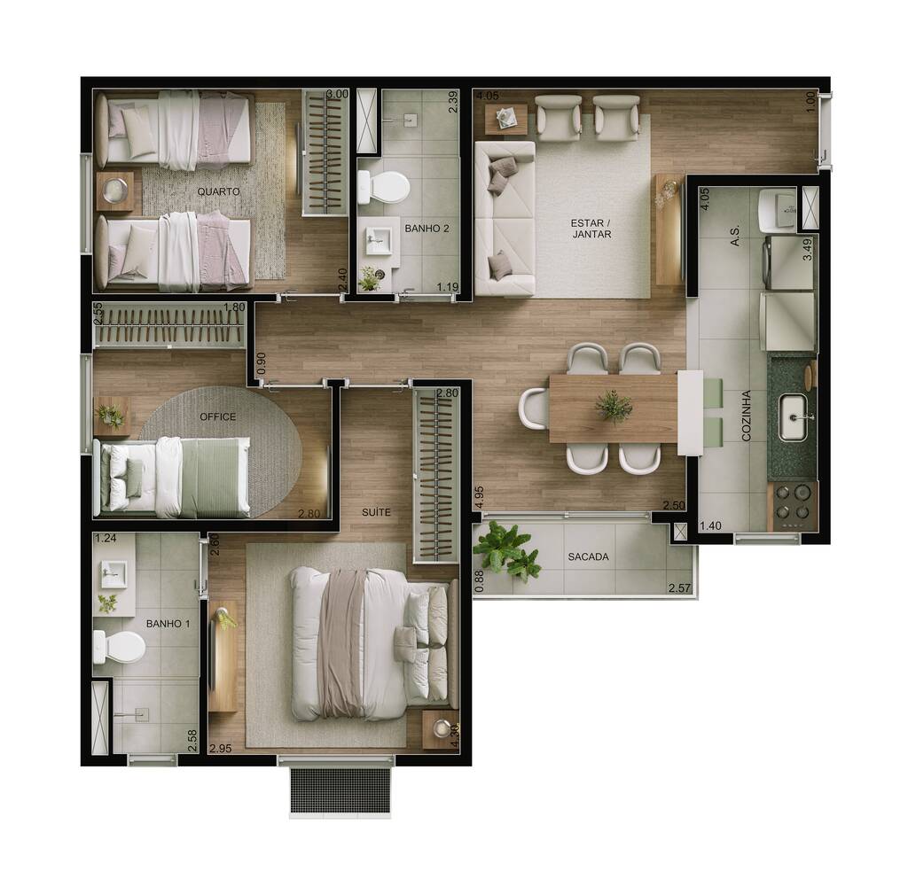 Apartamento, 2 quartos, 66 m² - Foto 17