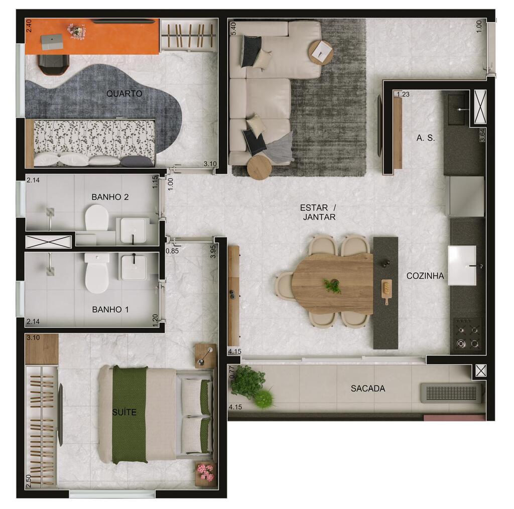 Apartamento, 2 quartos, 73 m² - Foto 16