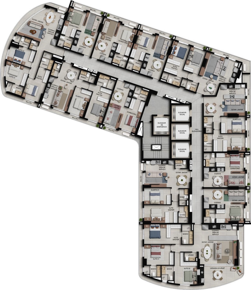 Apartamento, 1 quarto, 37 m² - Foto 64