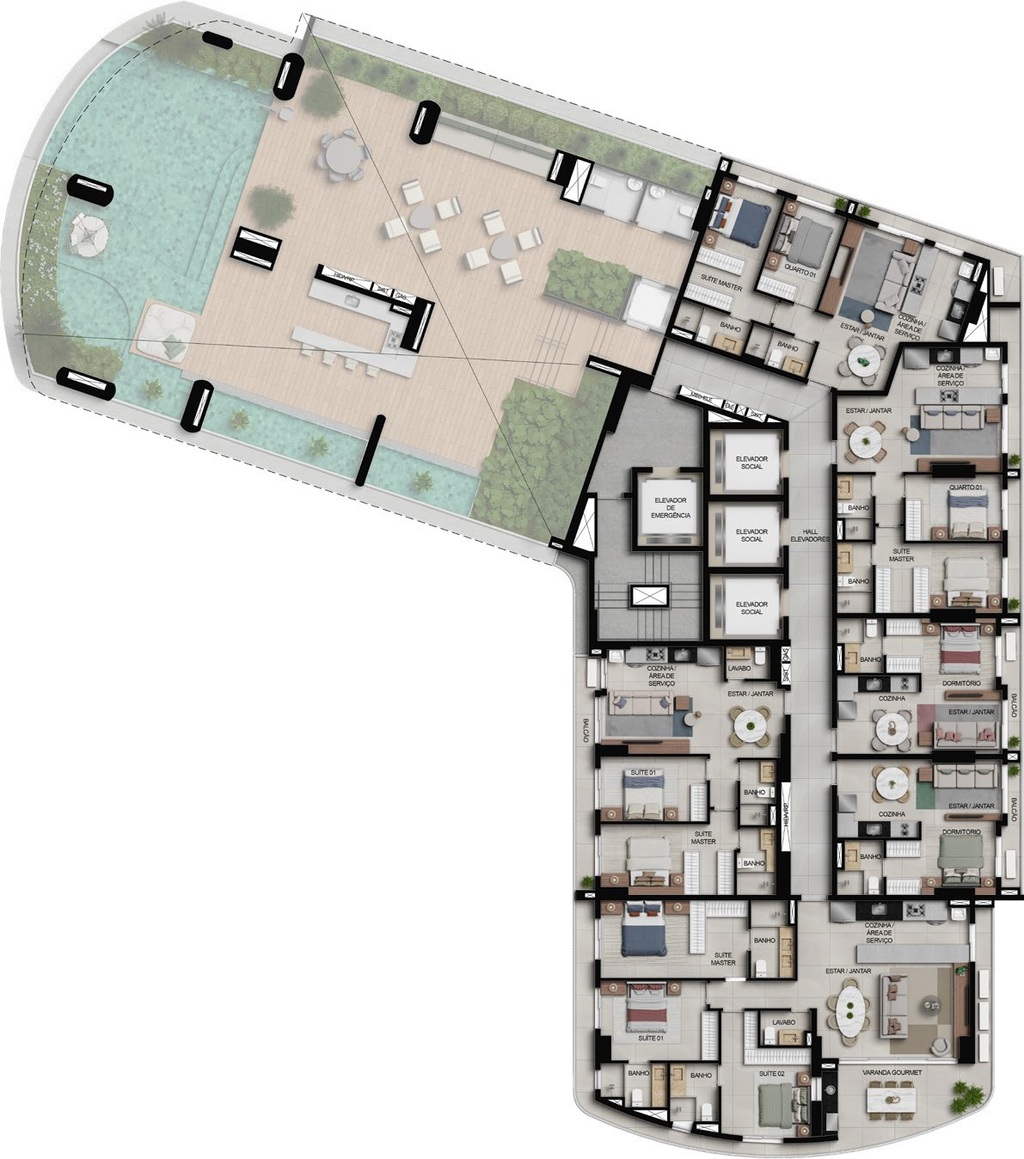 Apartamento, 3 quartos, 100 m² - Foto 48