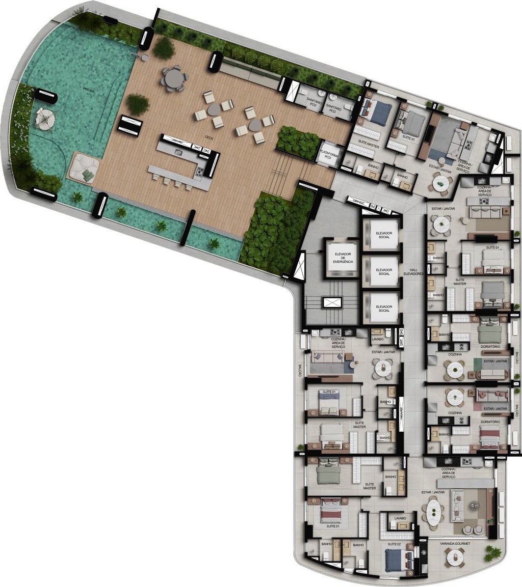 Apartamento, 3 quartos, 100 m² - Foto 47