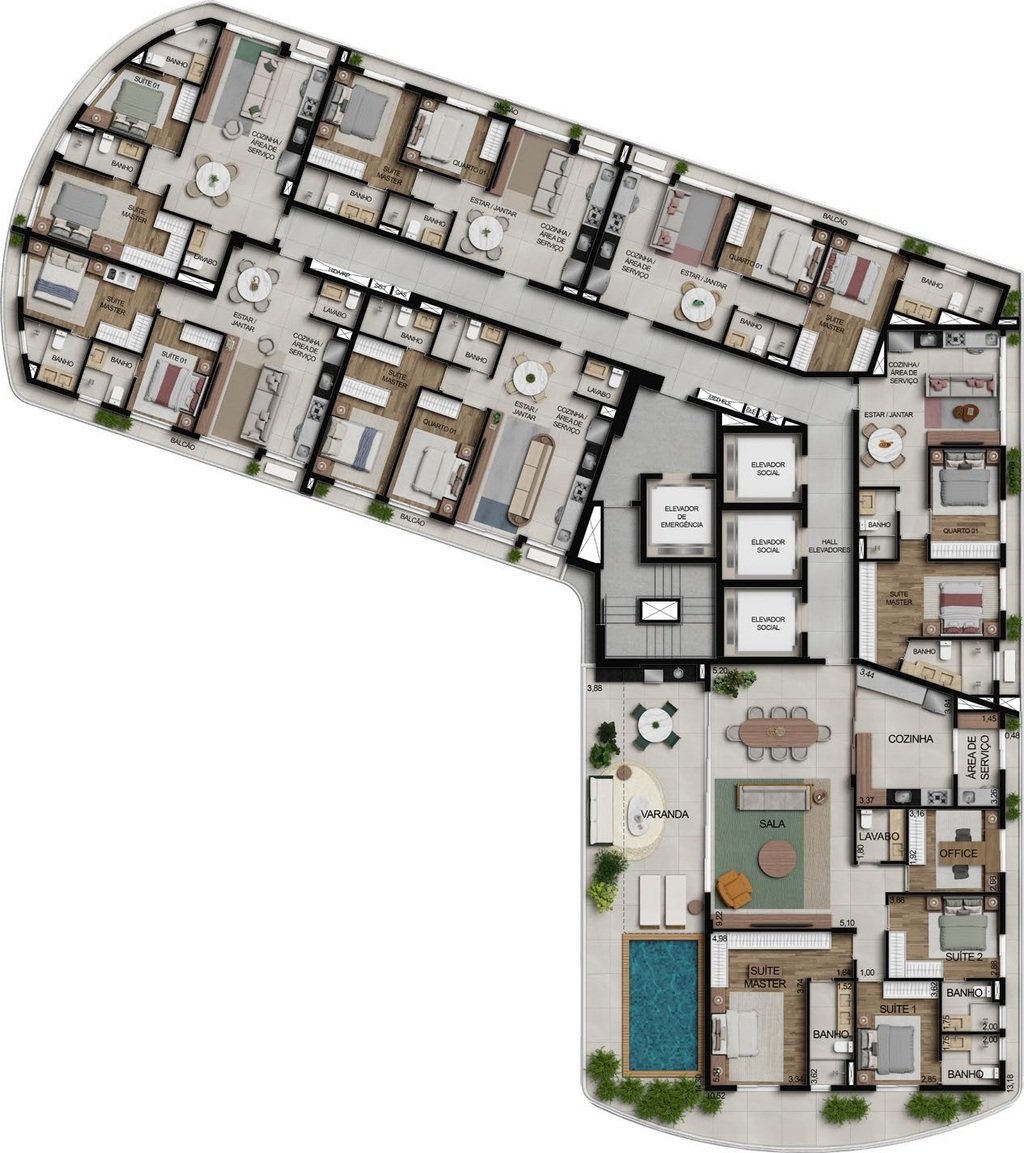 Apartamento, 2 quartos, 74 m² - Foto 53