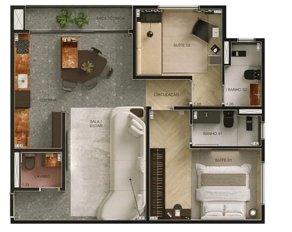 Apartamento, 2 quartos, 62 m² - Foto 19