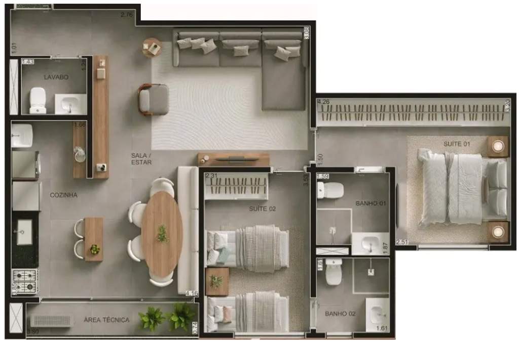 Apartamento, 2 quartos, 66 m² - Foto 20