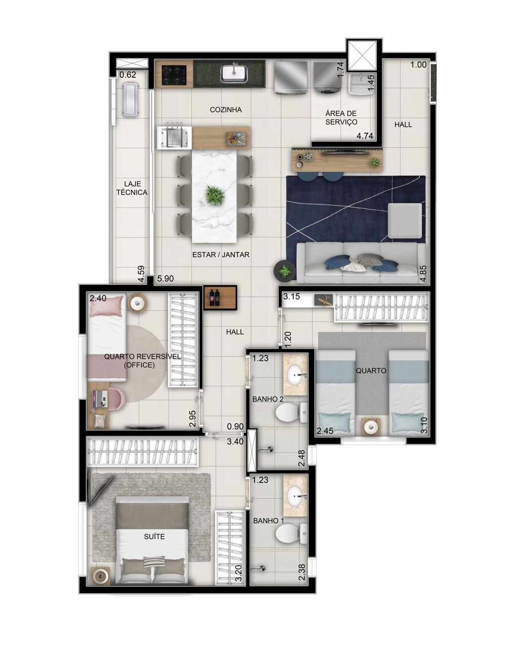 Apartamento, 2 quartos, 68 m² - Foto 23