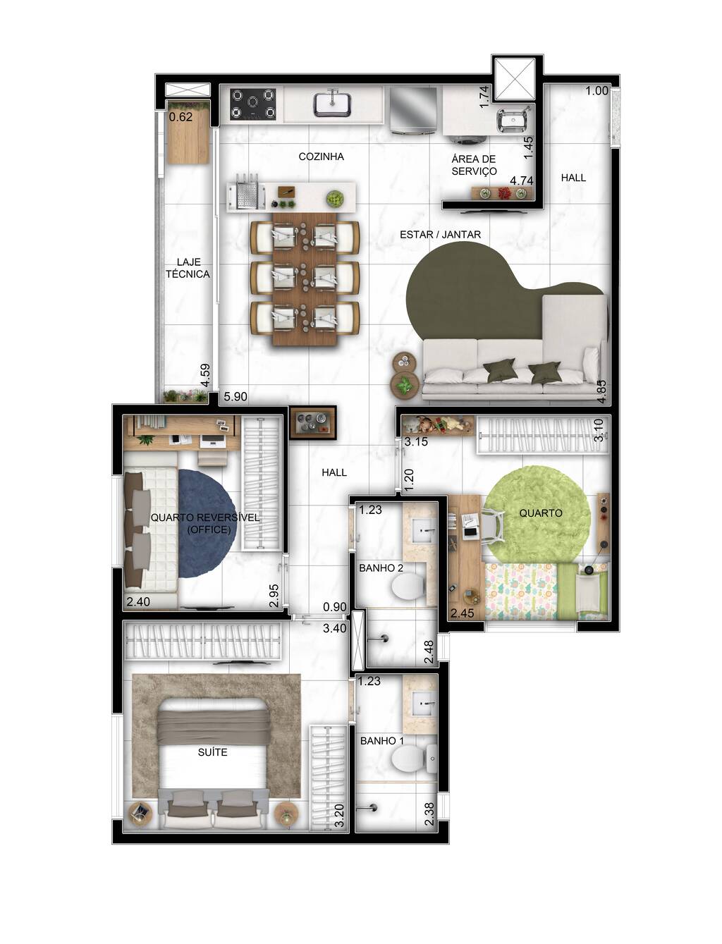 Apartamento, 3 quartos, 76 m² - Foto 24